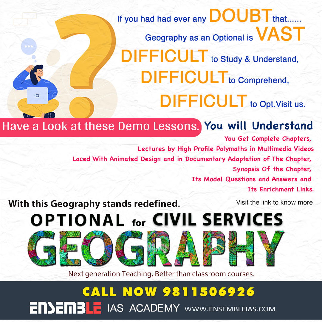 GEOGRAPHY OPTIONAL For UPSC ENSEMBLE IAS ACADEMY