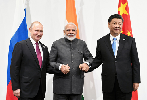 India and the great power triangle of Russia, China and US