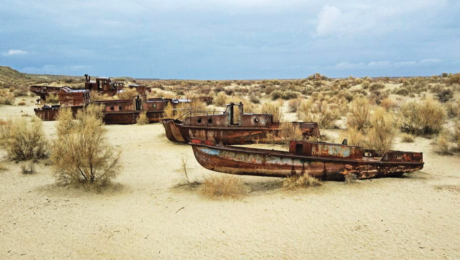 Aral Sea Drying ship