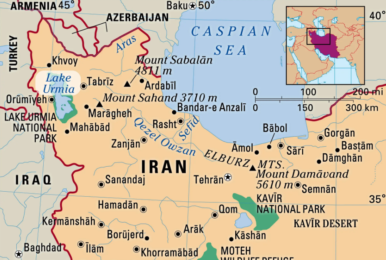 Lake Urmia map