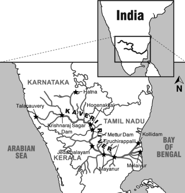 Kaveri River System | Rivers Of India - ENSEMBLE IAS ACADEMY