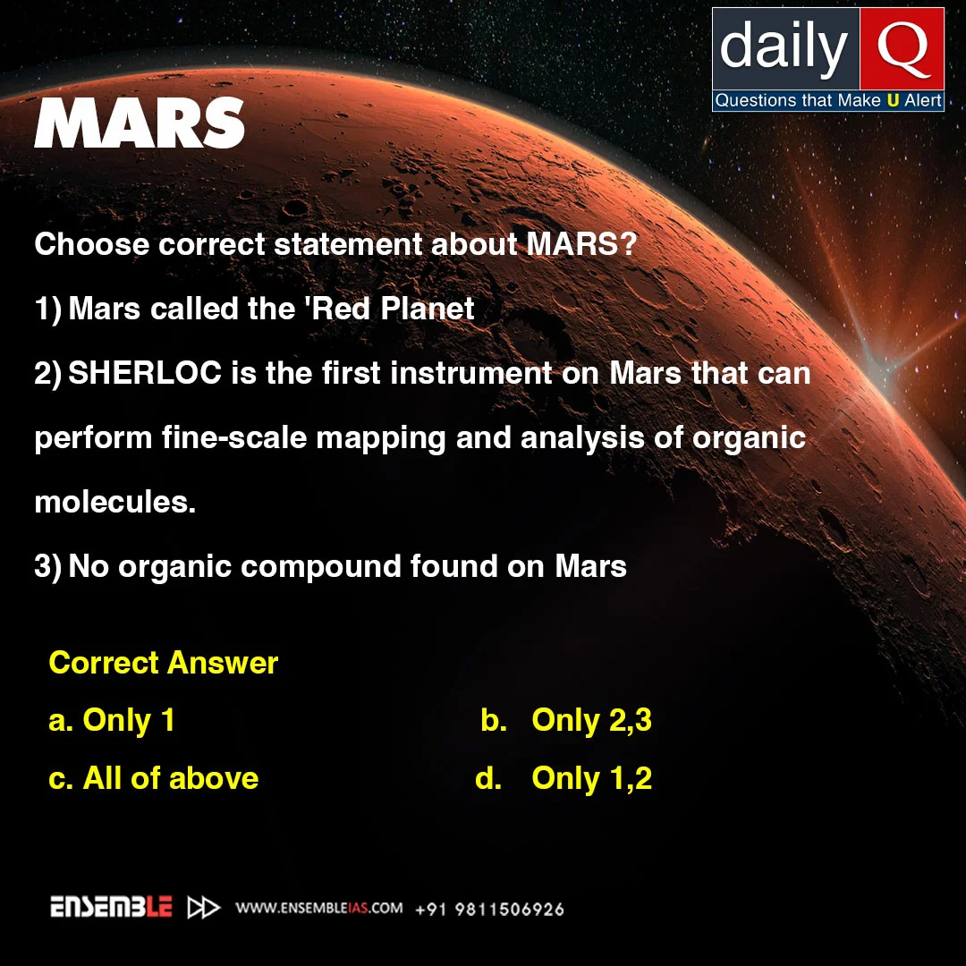 Choose correct statement about MARS?