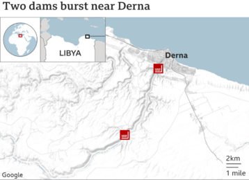 Libya Floods Map