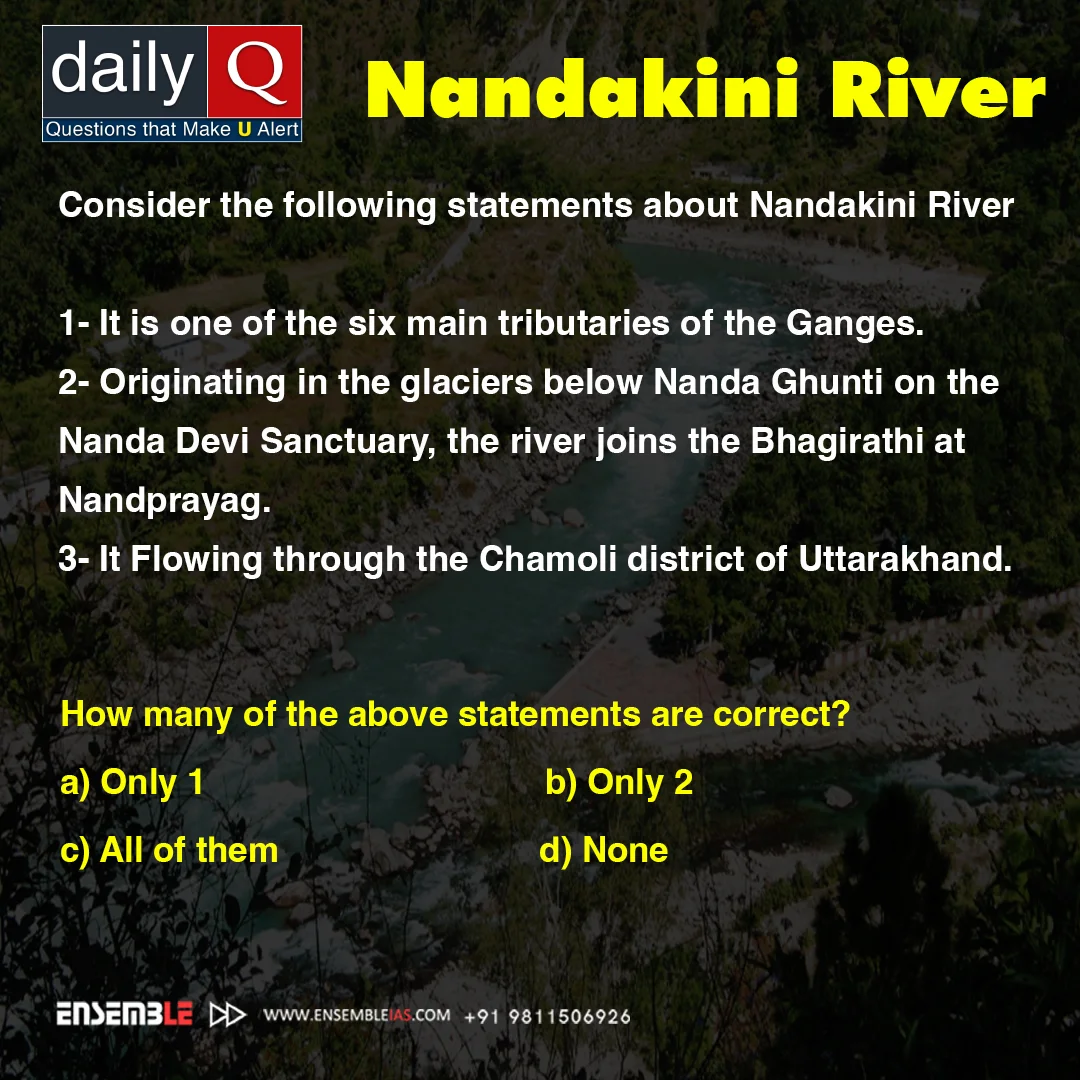 Nandakini River | MCQ | Correct Answer